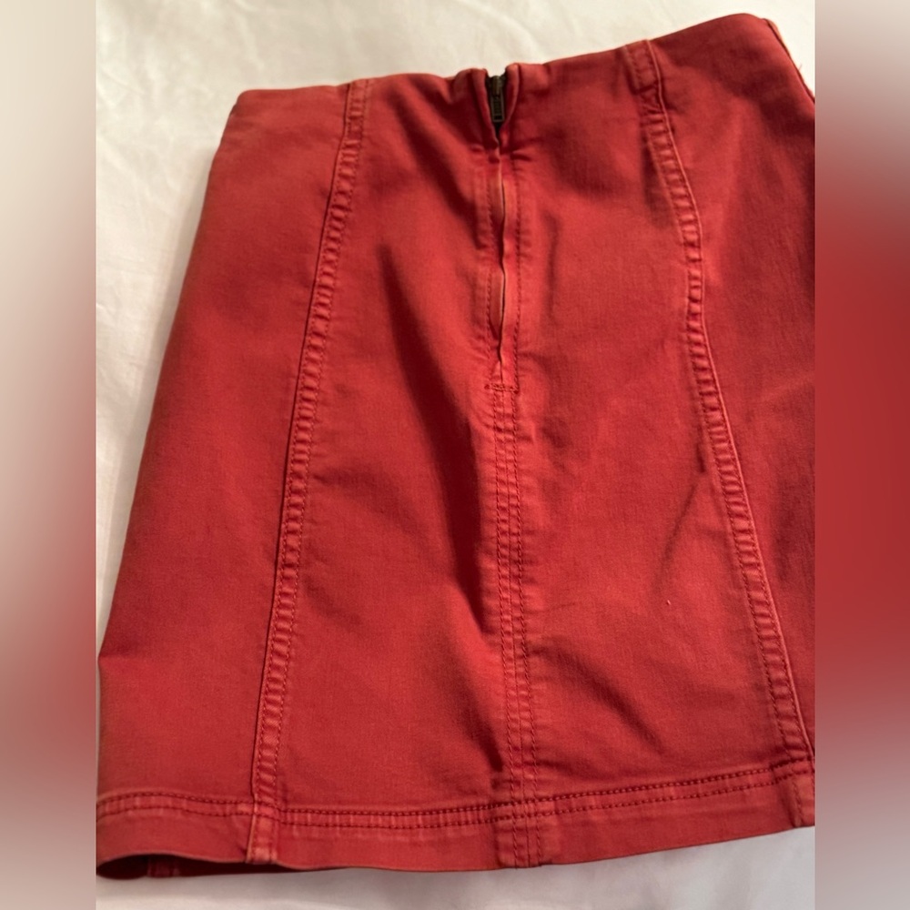 Free People Orange Skirt